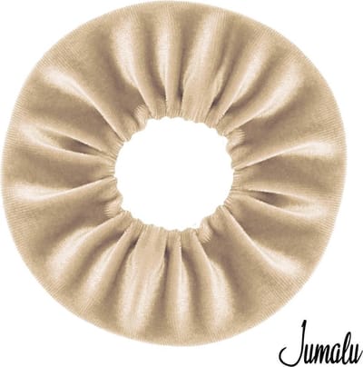 Jumalu Scrunchie Velvet Beige – Haarelastiek – Haarwokkel – Zacht Fluweel – Ø 10 cm – 1 Stuk