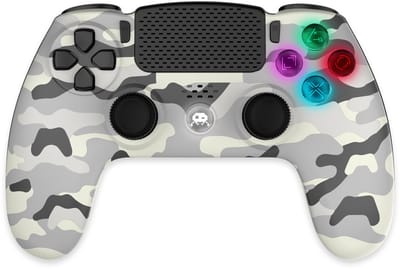 Freaks and Geeks Draadloze Controller - Touchpad - Verlichting - Vibratie - Witte Camo - PS4/PC