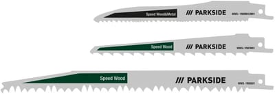 Parkside Reciprozaagbladen - vers hout - 3 stuks