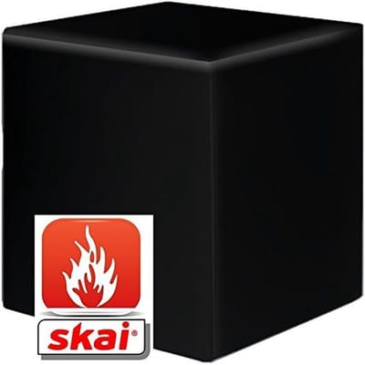 Zitkubus - Poef Kruk - Extra Zitplaats - Moeilijk Ontvlambaar - 35x35x45 cm - Zwart