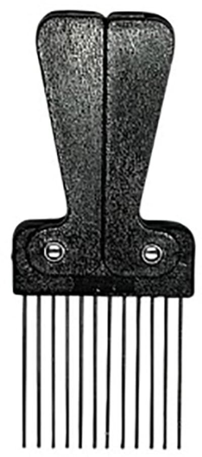 Afrokam - Retro-Seventies - Opvouwbaar - 18 cm. Lang -opgevouwen 9,5 x 7 cm. Zwart