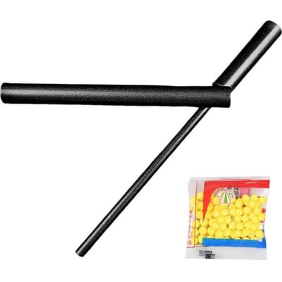 1 STUKS Aluminiumlegering Knetterbuis Zacht Kogelwerper Sensorisch Fidget Speelgoed Kinderen Buiten Knikker Spel Verjaardag Vakantie Cadeaus black
