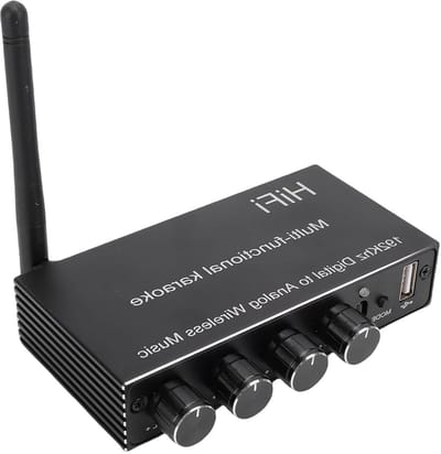 Audio Adapter - Karaokemixer Converter - Muziek Streamen - Bluetooth 5.4 - 17x13x4 cm - Zwart