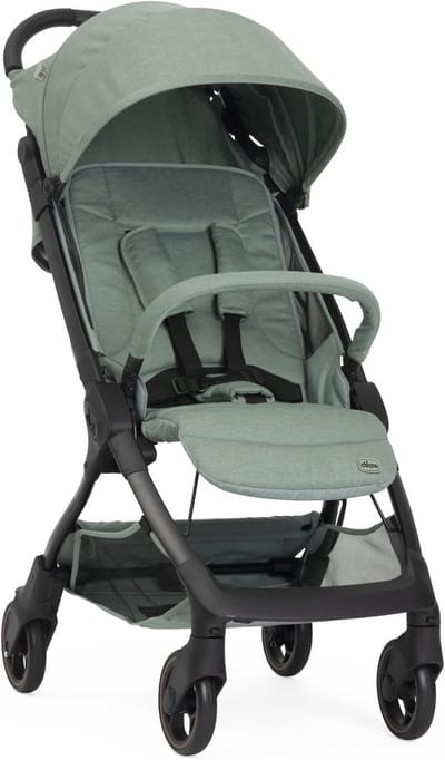 Lichtgewicht Wandelwagen - Reisbuggy Compact - Reizen Vliegen - Met Eén Hand Inklapbaar - Tot 22 kg - Groen