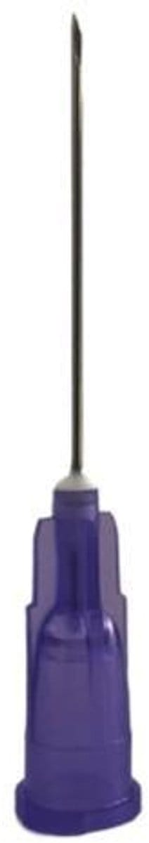 Romed 100st injectienaald 24G x 1 - steriele naalden - injectienaalden - naald - Paars - Roestvrij Staal - Speciaal geslepen facet - injectie