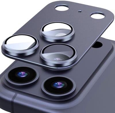 Dailygoods- Lensbeschermer HD Glas - Camera Bescherming iPhone 17 Pro - Krasbestendig - Matte Afwerking - Eén Stuk - Diepblauw