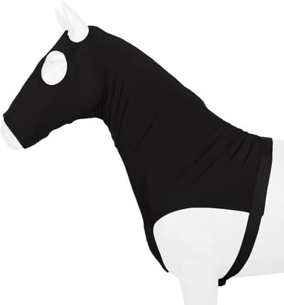 Pagony Elasto Hood - Paardendeken - Maat: M - Zwart - Polyamide