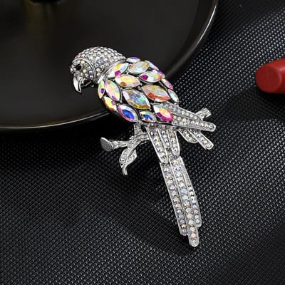 Nouvelle Broche Perroquet au Design Exquis et Mignon Broche Animalière Simple et Tendance Accessoires de Costume Cadeau Femme black
