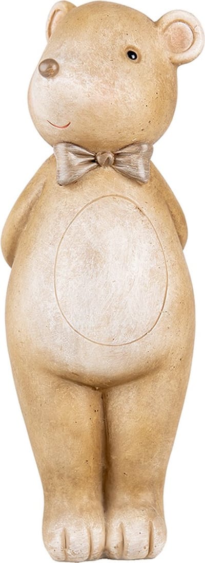 Clayre & Eef Decoratie Beeld Beer 18 cm Beige Kunststof