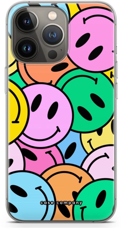 Case Company® - Hoesje geschikt voor iPhone 13 Pro hoesje - Smiley N°1 - Soft Cover Telefoonhoesje - Bescherming aan alle Kanten en Schermrand