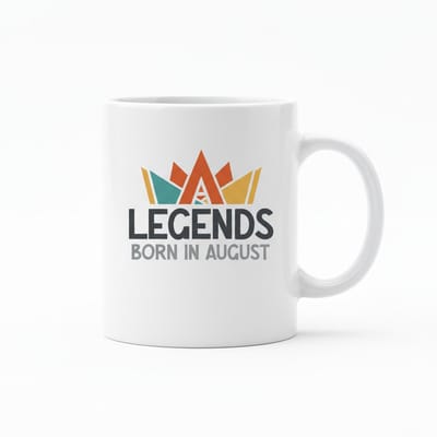 Legends Born in August Mok – Verjaardag Quote Koffiemok – 330 ml Keramische Mok Cadeau