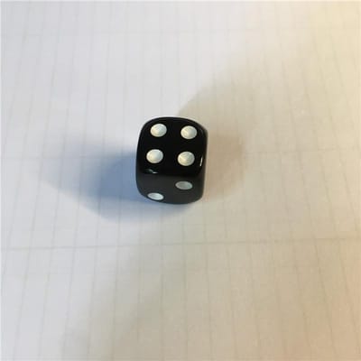 10 stuks Hoge Kwaliteit 16 mm Meerkleurig Zeszijdig Stippen D6 Spel Dobbelstenen Verzameling Ondoorzichtige Dobbelstenen voor Bar Pub Club Feest Bordspel zwart