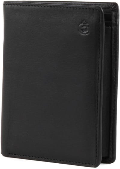 Esquire Leren Portemonnee Logo Leather Wallet Black Zwart