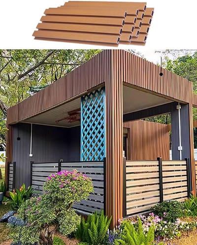 Composiet hekpaneel - Privacy scherm - Tuin afschermen - Onderhoudsvrij materiaal - 183 cm hoog - Bruin