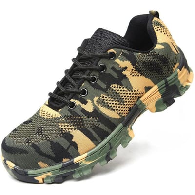 Camouflage Bergbeklimmen Arbeidsverzekeringsschoenen Smash-proof Steekbestendig Werkschoenen Mesh Beschermschoenen 43