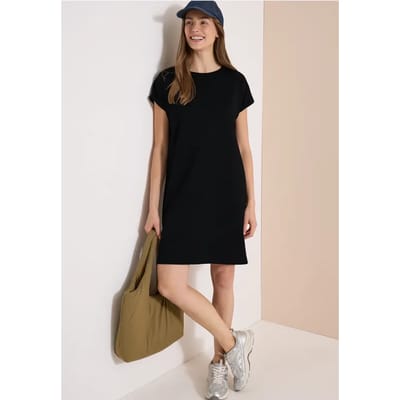Knielange jersey jurk