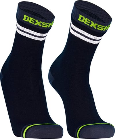 Dexshell - Pro Visibility Biking Socks Zwart - Outdoor - Waterdichte sokken - Fietssokken - Thermosokken - Ademend - 100% Waterproof - Zwart - M