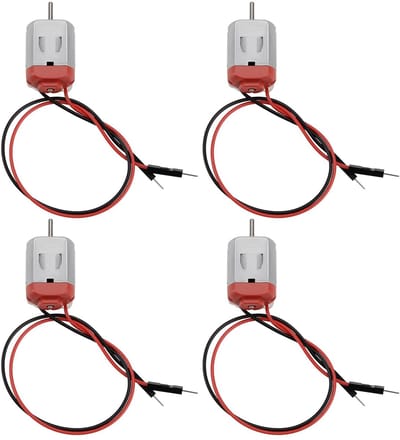 Dailygoods- Miniatuur Motor - 4 Stuks - 1-6V Spanning - 17000-18000 RPM - 20x15x25mm - Geschikt voor Hobbyprojecten - Hobby Motor
