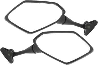 Zwarte Matte Achteruitkijkspiegels voor Motoren - 6mm Handlebar Spiegels voor CBR F4 Racing, Motoraccessoires voor Veilig Rijden