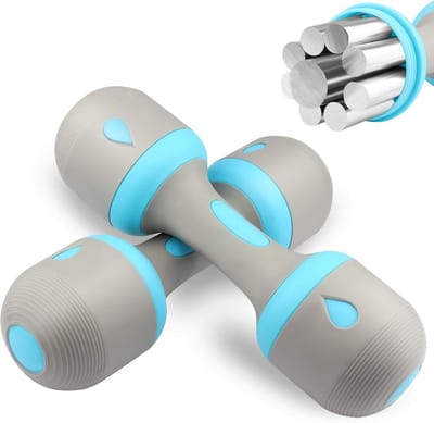 Verstelbare Dumbbell Gewichten, 5-in-1 Opties van 1 tot 5 kg, Antislip Neopreen Handvat, Ideaal voor Thuis en Sportschool