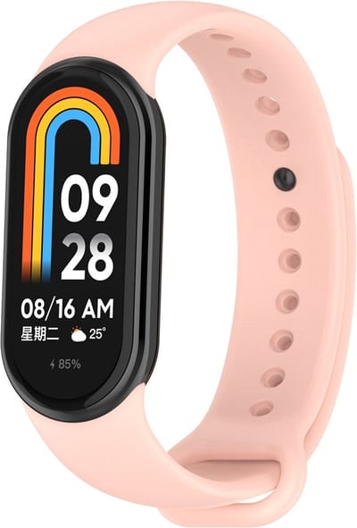 By Qubix - Siliconen bandje - Zalm roze - Geschikt voor Xiaomi Smart Band 8 / 9 / 10