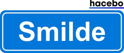 Hacebo - Plaatsnaam Sticker - 29x10 CM - Smilde sticker - Verkeersborden sticker - grappige cadeaus - Smilde