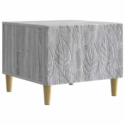 vidaXL - Salontafel - Grijs - Sonoma - 50 - x - 49 - x - 40 - cm - Bewerkt - hout