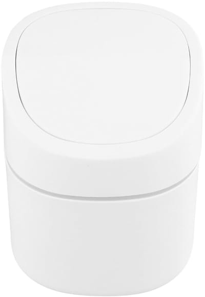 Kleine Plastic Afvalemmer met Deksel van 2L - Lichtgewicht Mini Prullenbak voor Kinderen, Woonkamer en Badkamer