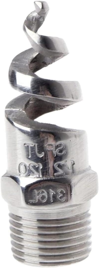 Roestvrijstalen Mondstuk - Verstuiver - Tuinsproeien - Spiraalvormig Ontwerp - 6.6 x 1 cm - Zilverkleurig