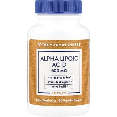 Alfa-liponzuur, 600 mg, 60 plantaardige capsules