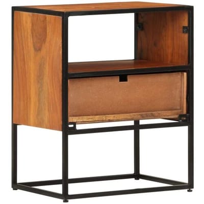 vidaXL - Nachtkastje - 40x30x50 - cm - massief - acaciahout