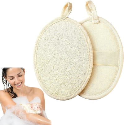 Natuurlijke Loofah Spons voor Peeling en Exfoliatie, Biologisch Afbreekbaar en Milieuvriendelijk, Set van 2