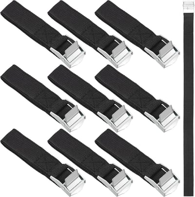 Spanbanden set van 10 stuks 2,5 x 40 cm voor fietsendrager en motorfiets