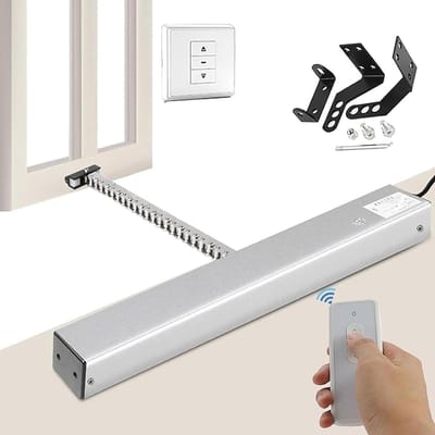 Automatische raamopener - Elektrische actuator - Ventilatie regelen - Stille dubbele ketting - Tot 1000mm slag - Zilver