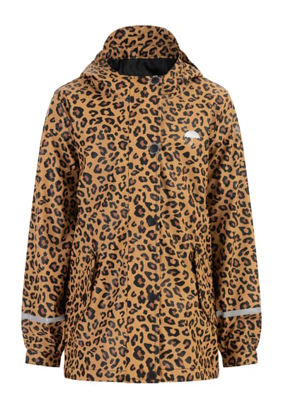 Schmuddelwedda Regenjas Meisje zwart beige leo