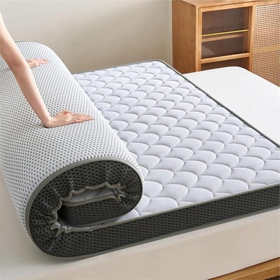 Japanse futonmatras - Oprolbed matras - Comfortabel slapen - Vijflaags comfort - 200 x 100 cm - Grijs