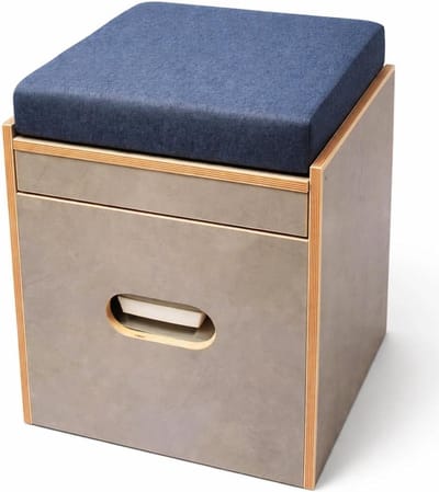 Toiletkruk - Opbergkruk - Extra Zitting - Lichtgewicht - 46 x 415 x 395 cm - Blauw