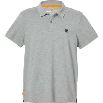 Timberland Heren Oyster River Logo Poloshirt met Korte Mouwen (Grijs)