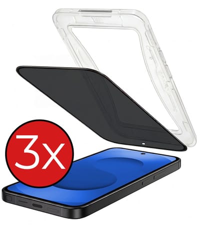 Privacy Screenprotector - 3 Stuks - Geschikt voor Samsung Galaxy S25 Ultra - Met Installatie Kit - Beschermglas - Anti-Spy - Flexibel Glas - Tempered Glass - Screen Protector