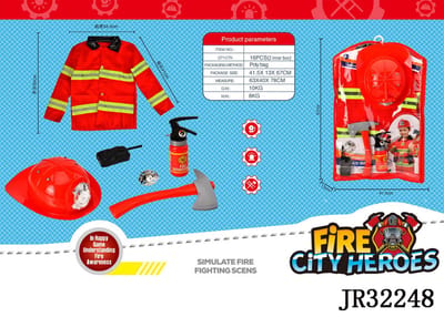 Brandweerverkleedset.