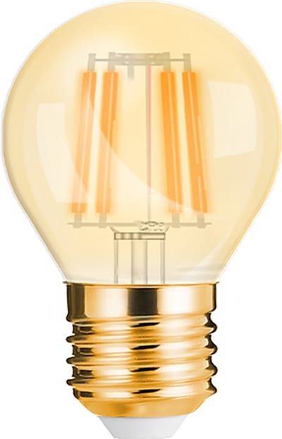 LED Lamp E27 Kogel Filament - Brinton - Amber 4W 360lm - 822 Zeer Warm Wit 2200K - G45 | Vervangt 32W