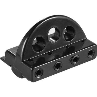 4-snarige Headless Elektrische Basgitaar Snaarvergrendelingsmoer Set met 2 Sleutels 2 Schroeven Zwart black