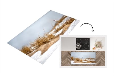Keukenloper - Loper keuken - Duinen in de sneeuw - 120x60 cm - Keukenloper vinyl