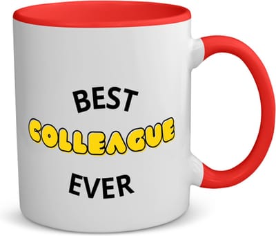 Akyol - best colleague ever koffiemok - theemok - rood - Collega - iemand die een collega is - werk - beste collega - verjaardagscadeau - welkomscadeau - afscheidscadeau - gift - geschenk - kado - verrassing - 350 ML inhoud
