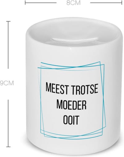 Akyol - meest trotse moeder ooit Spaarpot - Mama - trotse moeder - moeder cadeautjes - moederdag - verjaardagscadeau - verjaardag - cadeau - geschenk - kado - gift - moeder artikelen - 350 ML inhoud