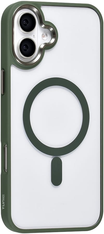 TUNIQ telefoonhoesje voor Apple iPhone 16 Plus - MagSafe siliconen backcover - Groen