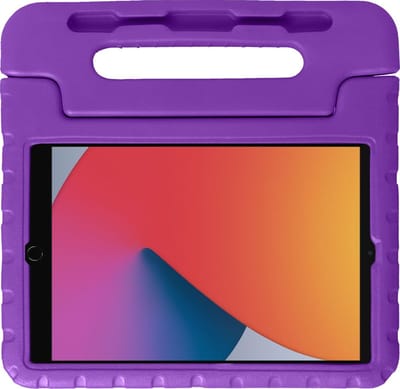 Hoesje - Geschikt voor Apple iPad 8 (2020) - 10.2 inch - 8e Generatie - Kinderhoes Shockproof Bumper - Kidsproof Case - Tablethoes - Kinder Hoes Cover - Paars