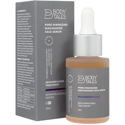 Bodytales Acne Pore Minimaliserend Niacinamide Gezichtsserum 1 fl oz Parabenenvrij 30 ml schoon