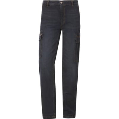 Jan Vanderstorm herren Cargojeans - 27 - donkerblauw - Plus Size