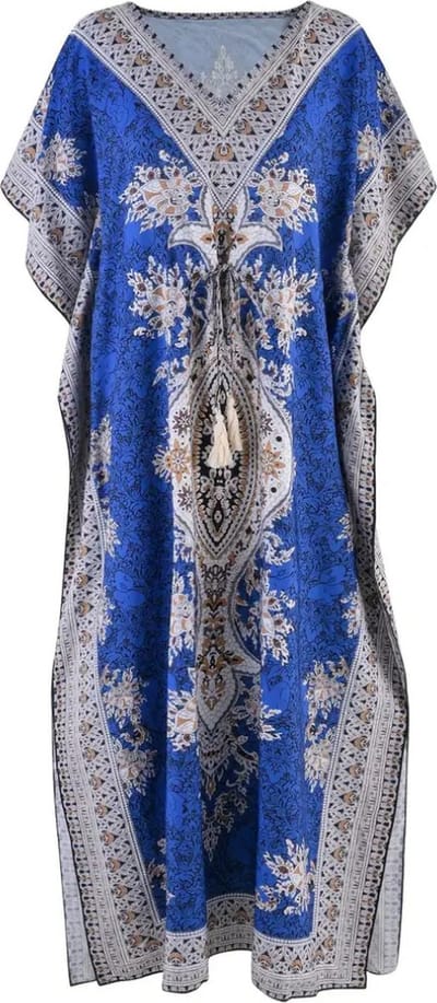 Bovista Islamitische Kleding - Djellaba Dames - Moslim Kleding - Arabisch Dames Kaftan - Alhamdulillah - Blauw